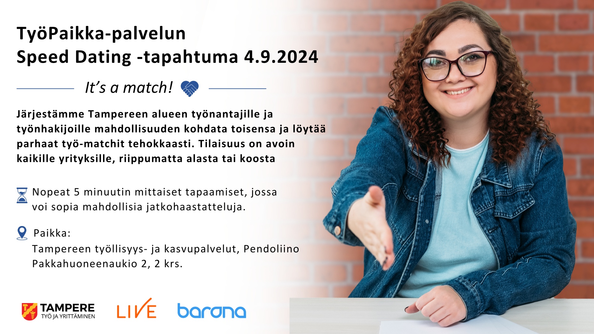 Speed Dating -tapahtuma 4.9.2024 mainos